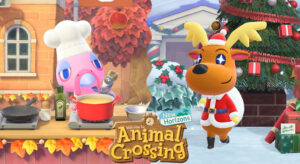 Franklin y Renato Invierno Animal Crossing New Horizons