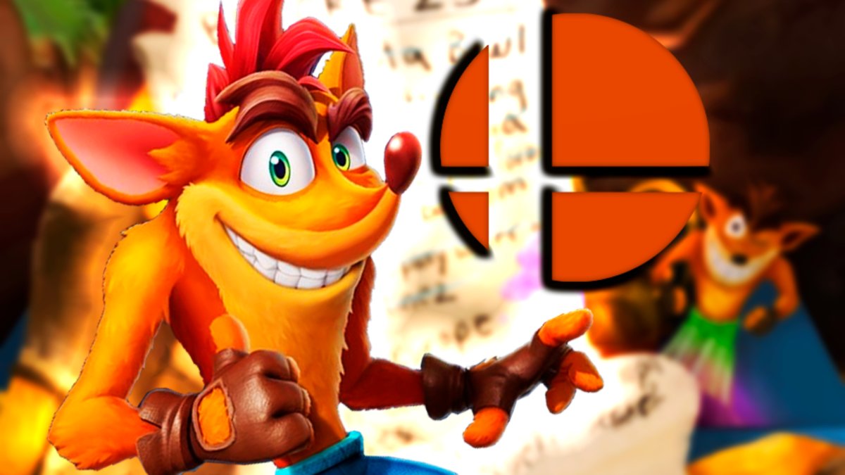 Crash Bandicoot coquetea con Smash Bros y los fans se descontrolan