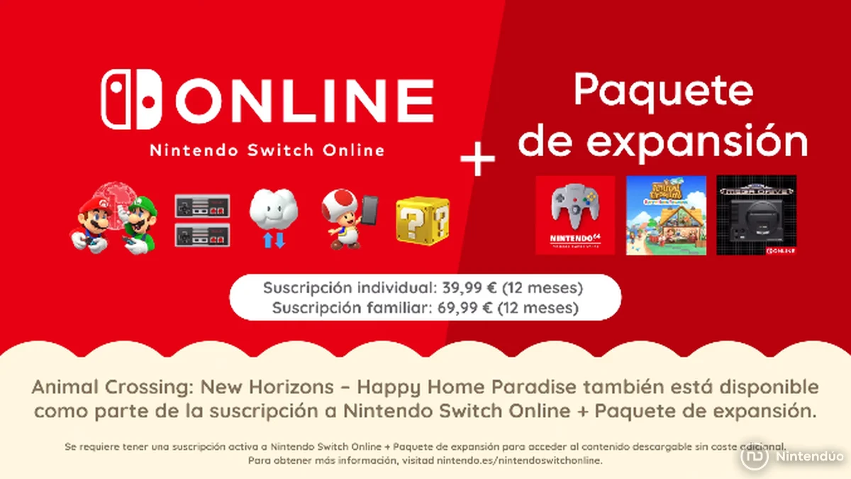 Paquete de expansión de Nintendo Switch Online: precios, fecha y más
