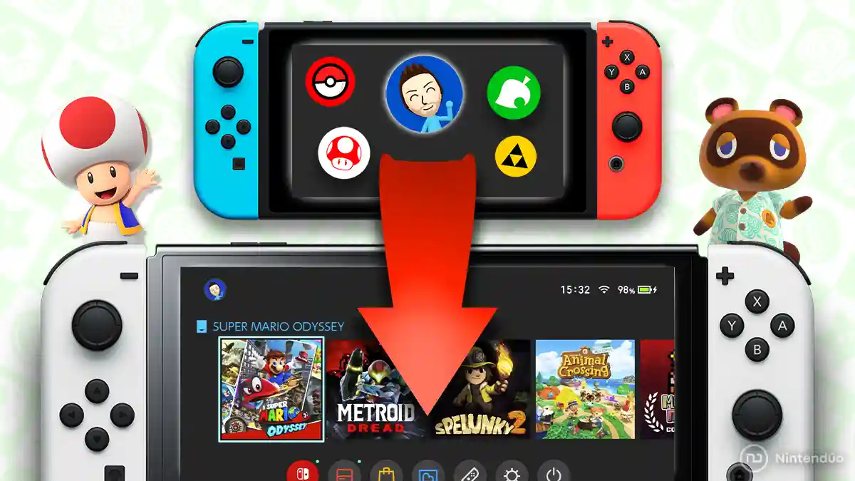 Transferir y pasar datos y usuario de Nintendo Switch a otra nueva
