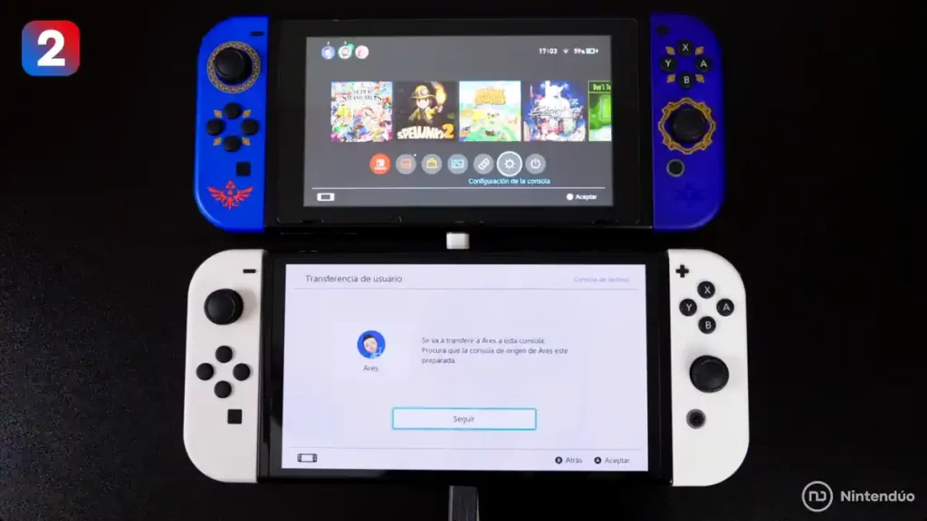 Pasar y Transferir tus datos de una Nintendo Switch a otra nueva