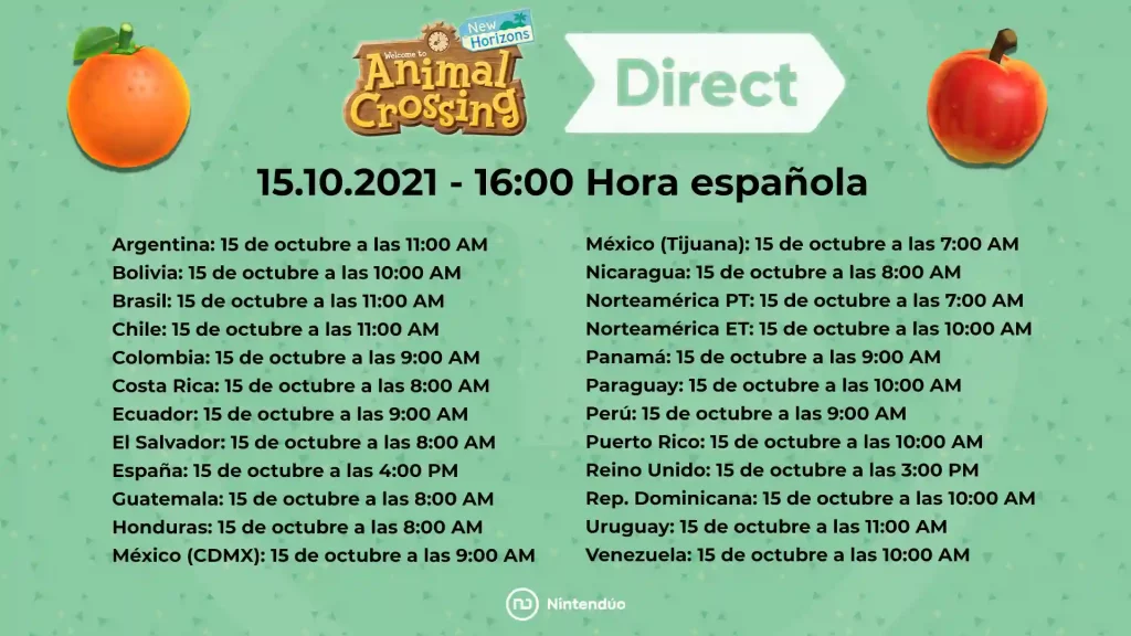 Horarios para ver el Animal Crossing: New Horizons Direct en español