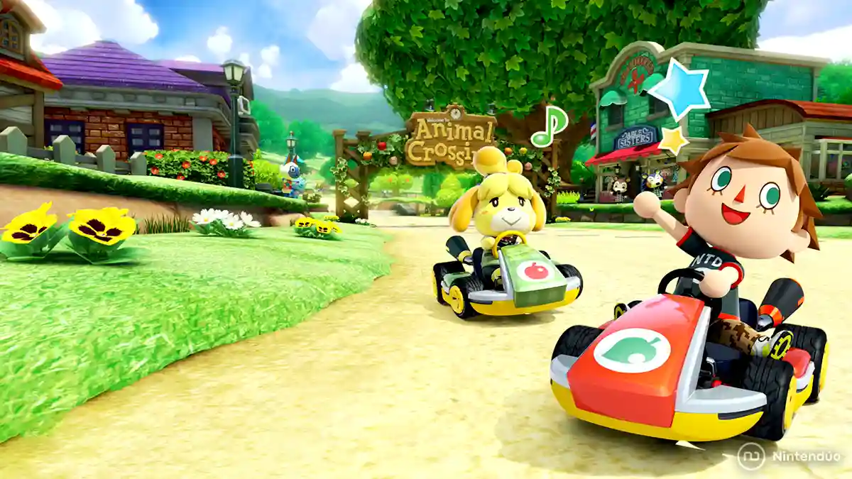 Recrean la pista de Animal Crossing de Mario Kart 8 en Animal Crossing