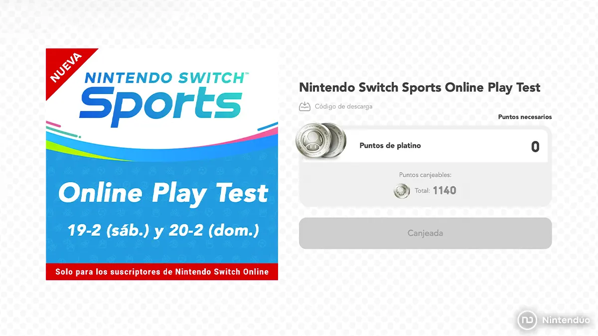 Canjea tu pase de la Beta para probar Nintendo Switch Sports