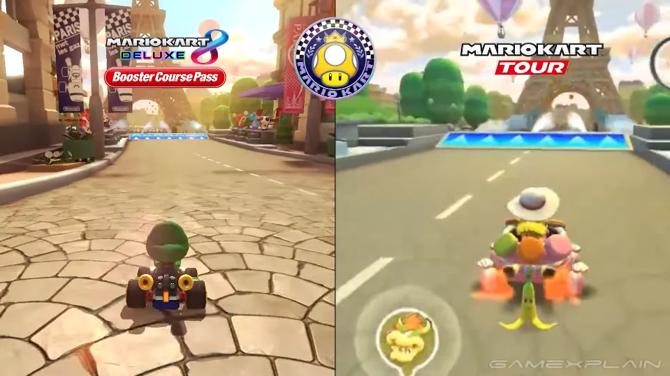 Comparativa de las nuevas pistas Mario Kart 8 con las originales
