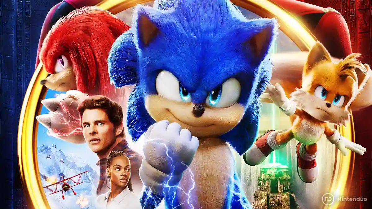 Tails está enfadado en el póster occidental de la película de Sonic