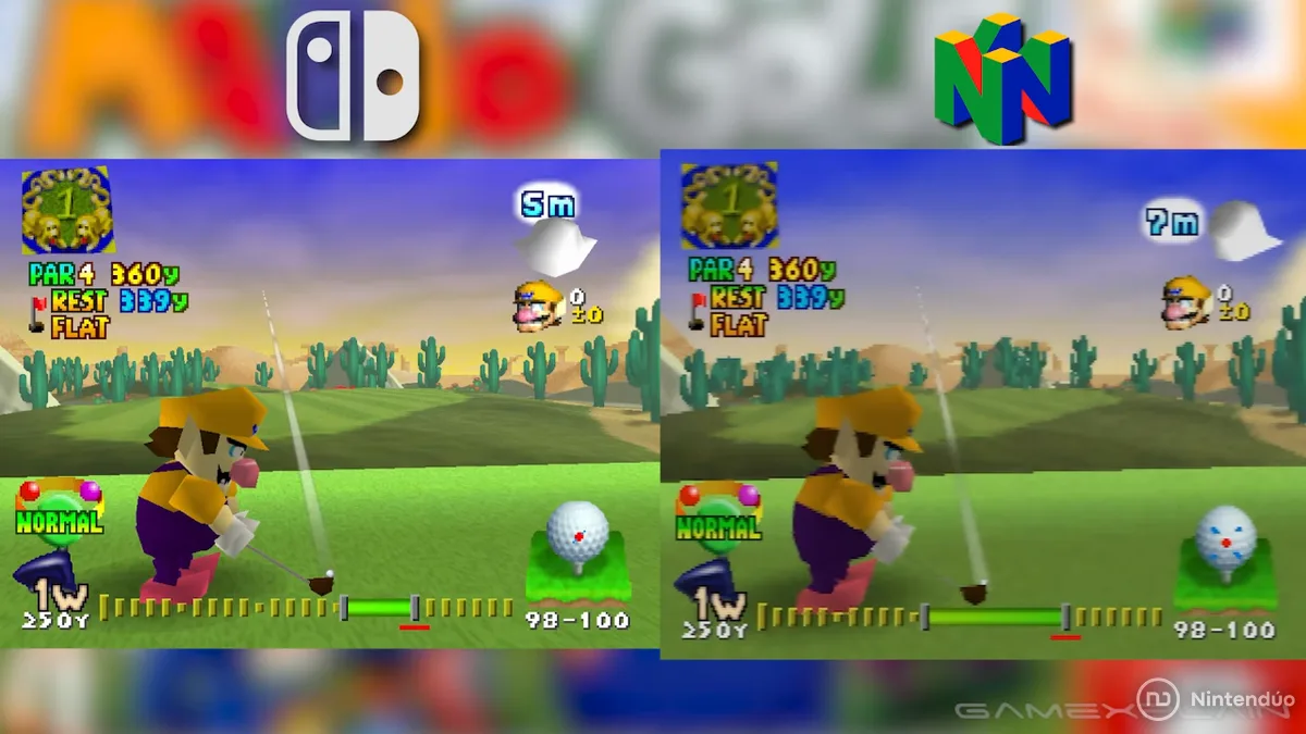 Comparativa HD de Mario Golf en Nintendo Switch y N64