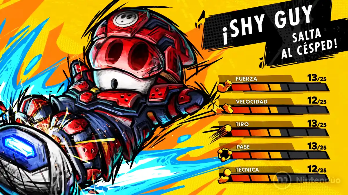Estadísticas Shy Guy mario Strikers Switch