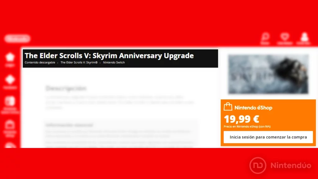 Actualizar Skyrim Anniversary Edition Switch