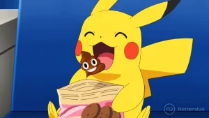 Pokémon Comiendo Caca