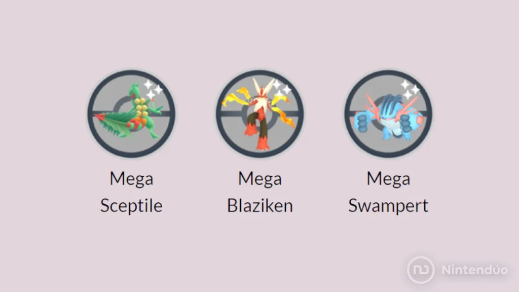Mega Swampert Blaziken Sceptile Pokemon GO