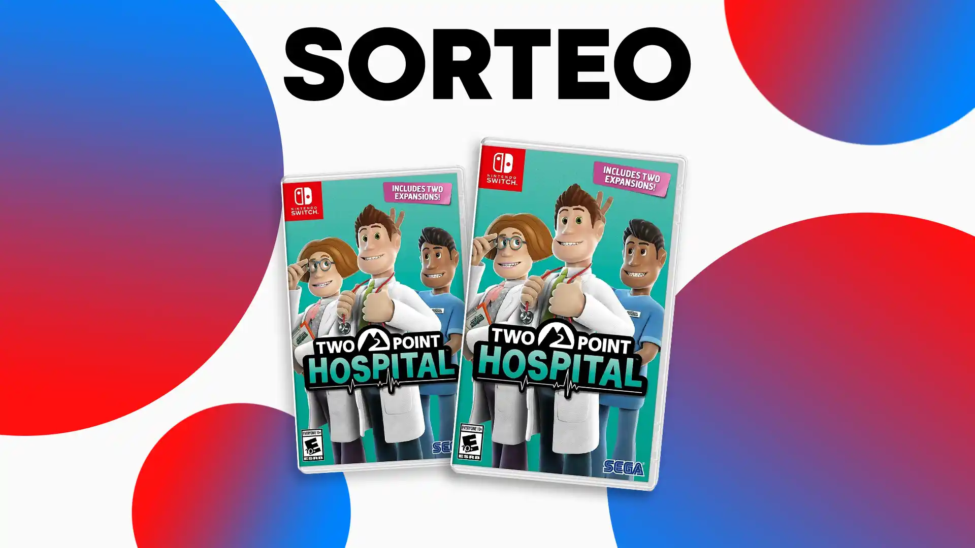 Sorteo de 2 copias de Two Point Hospital para Nintendo Switch en físico