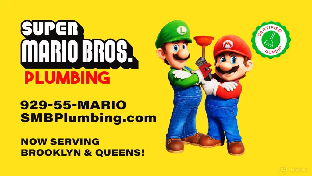 Tarjeta Servicios Fontaneria Super Mario Bros Plumbing