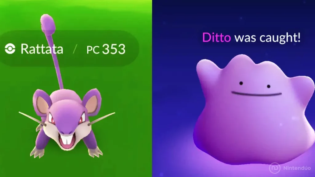 Ditto transformado en otro Pokémon en Pokémon GO