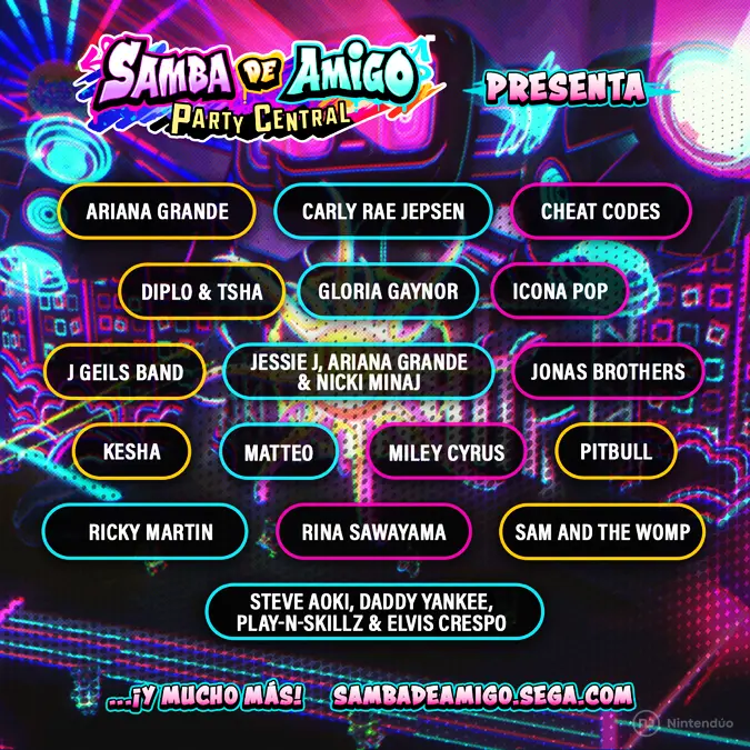 SEGA divulga parte das músicas que virão em Samba de Amigo: Party