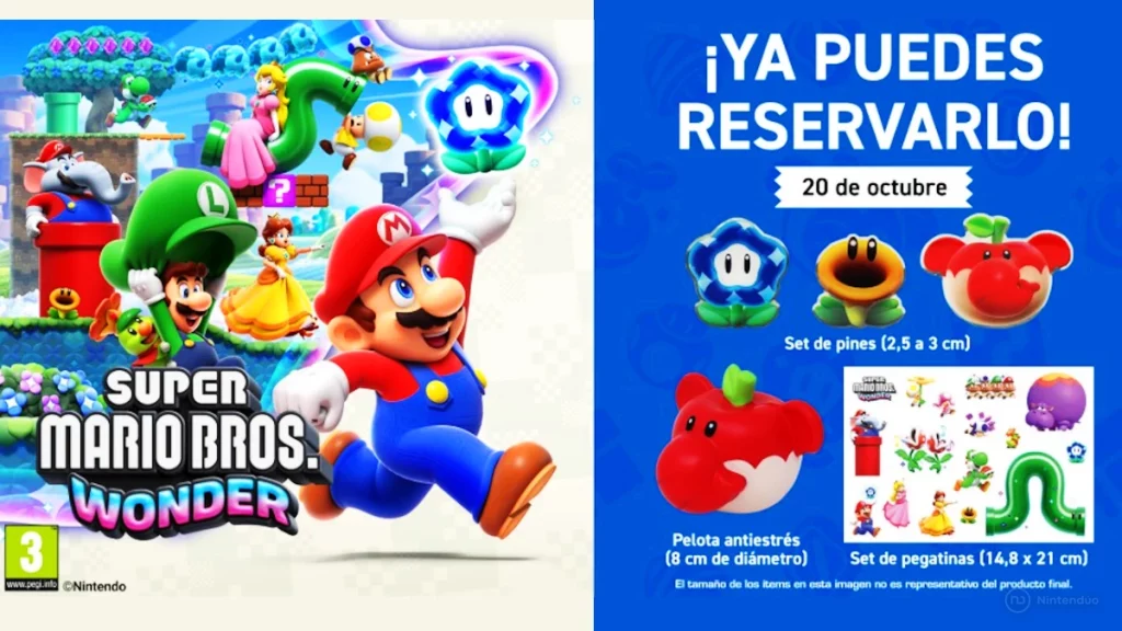 Reservar Super Mario Bros Wonder - Bonus y Regalos