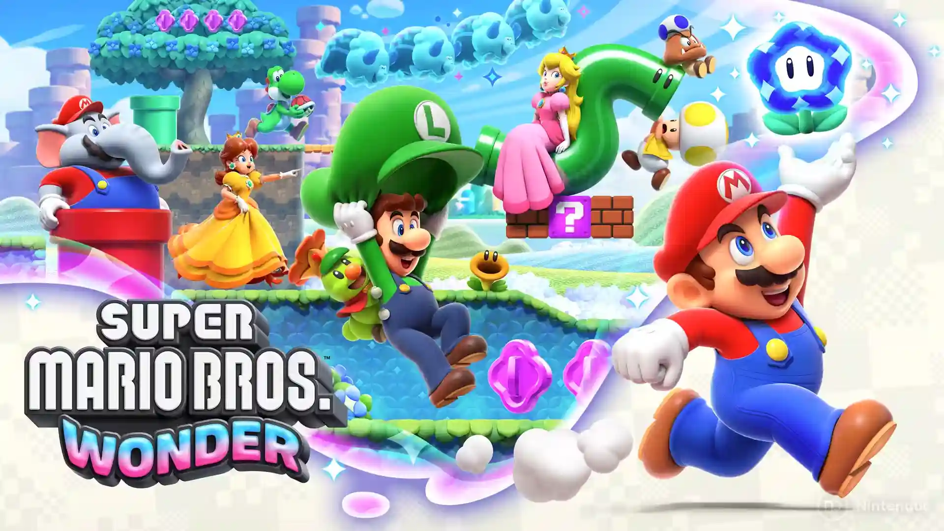 Arte principal de Super Mario Bros Wonder.