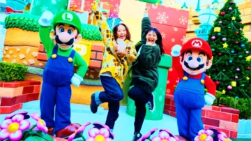 Así se celebra la Navidad en el parque temático Super Nintendo World