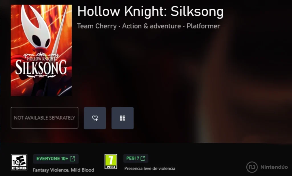 Calificacion por Edades Hollow Knight Silksong