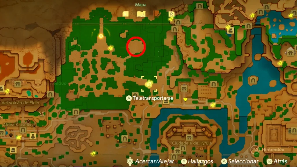 Ubicación Mapa Centaleon Zelda Echoes Wisdom