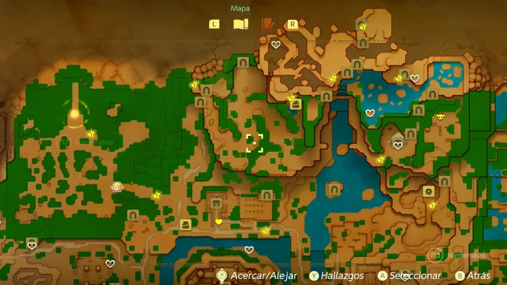 Mapa Norte Piezas Corazon Zelda Echoes Wisdom