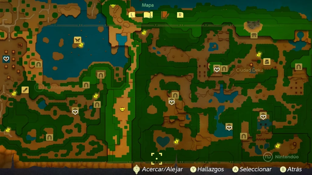 Mapa Sudeste Piezas Corazon Zelda Echoes Wisdom