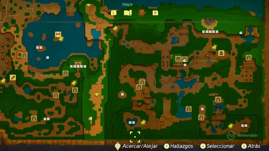 Mapa Poderilio Zelda Echoes of Wisdom Suroeste Sur Hyrule