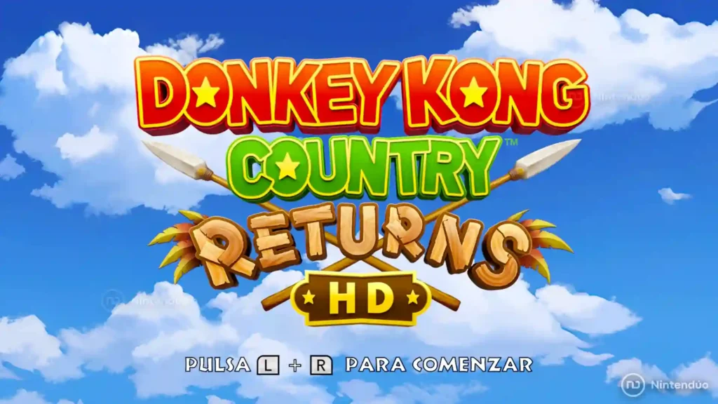 Pantalla de introducción de Donkey Kong Country Returns HD