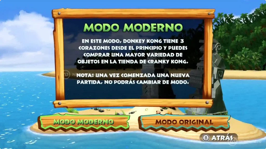 Modo de juego moderno en Donkey Kong Country Returns HD