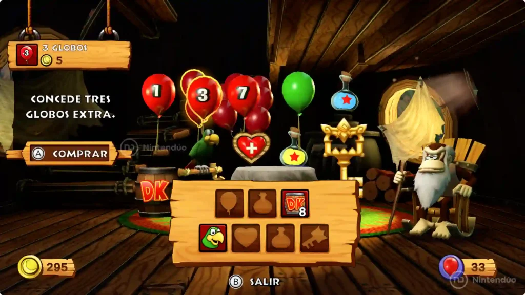 La tienda de Cranky en Donkey Kong Country Returns HD