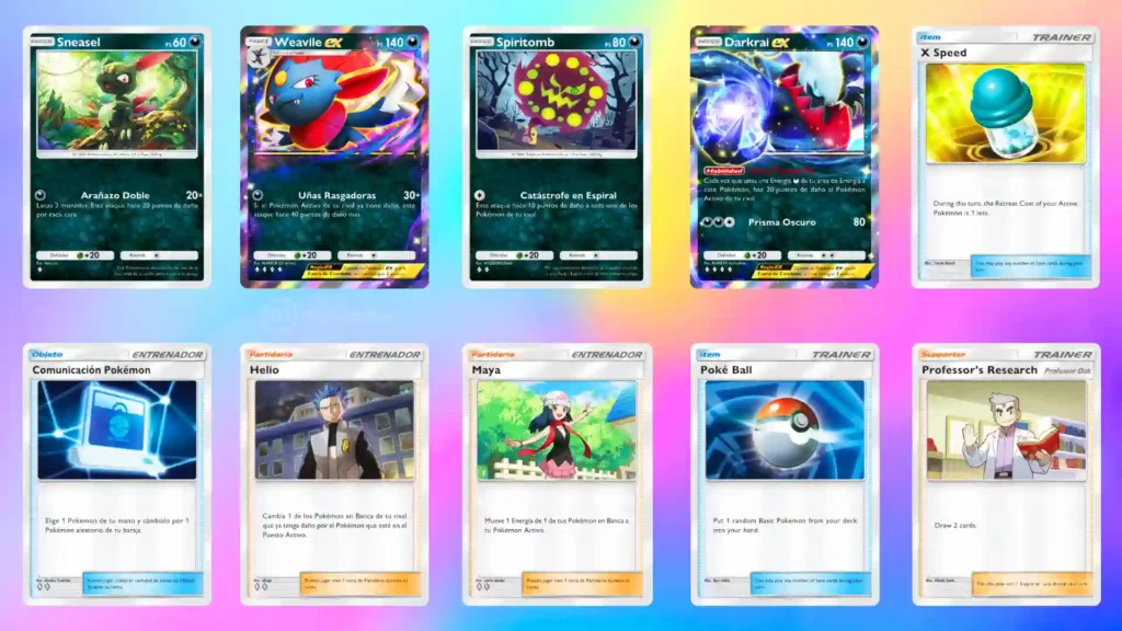 Baraja Deck Weavile ex Darkrai ex