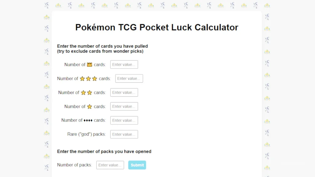 Pokemon TCG Pocket Luck Calculator