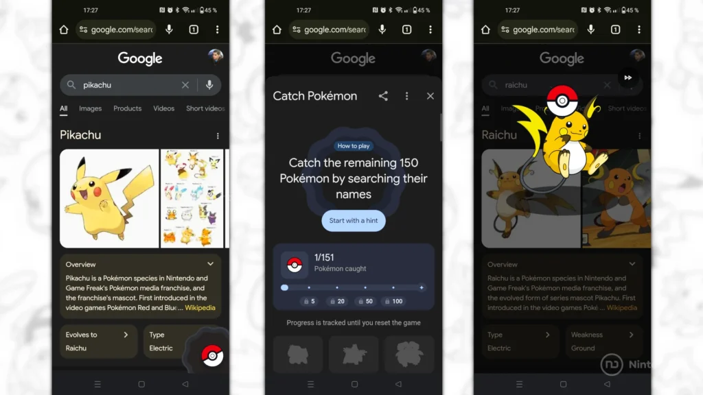 Juego Gratis Pokémon Google