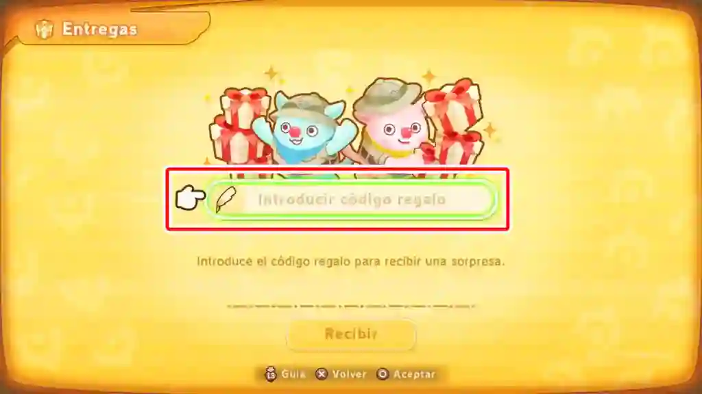 Introducir Codigo Regalo Menu Codigo