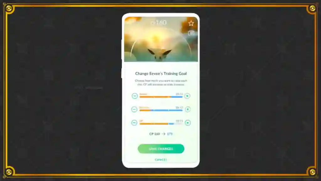 Pokémon GO Hiperentrenamiento Estadísticas