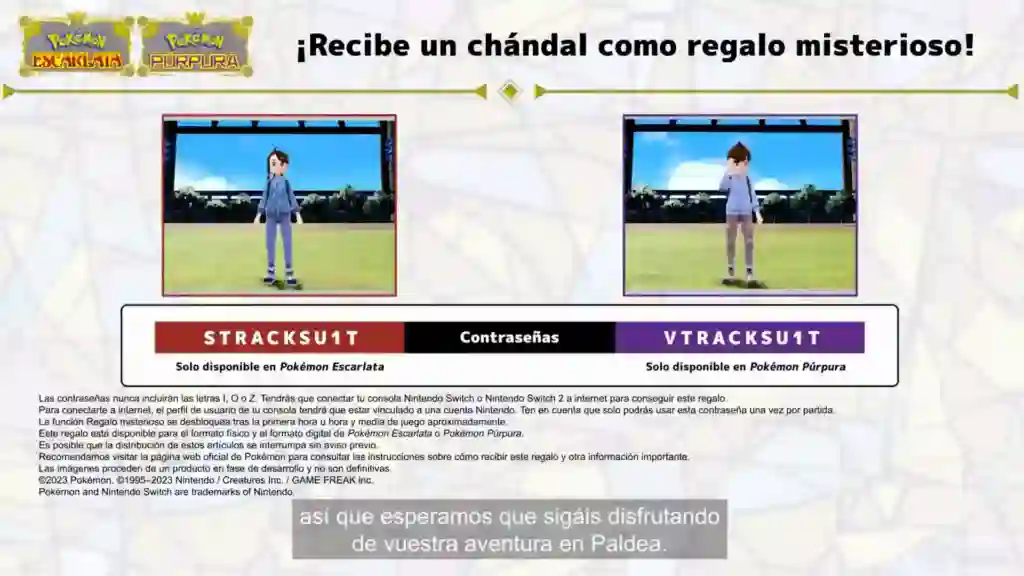 Objetos Regalo Pokemon Escarlata Purpura