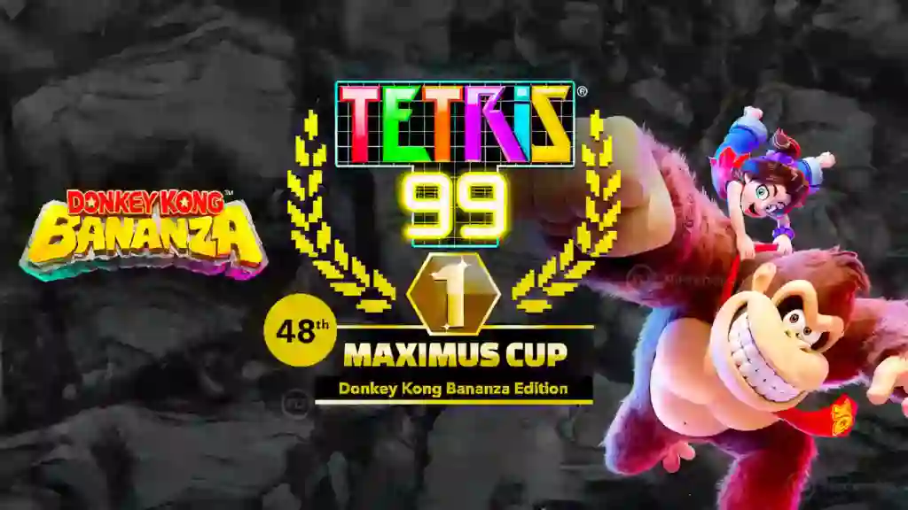La fiesta tropical de Donkey Kong Bananza llega a Tetris 99 en la 48ª MAXIMUS CUP