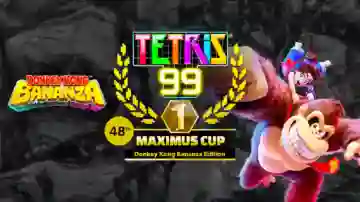 La fiesta tropical de Donkey Kong Bananza llega a Tetris 99 en la 48ª MAXIMUS CUP