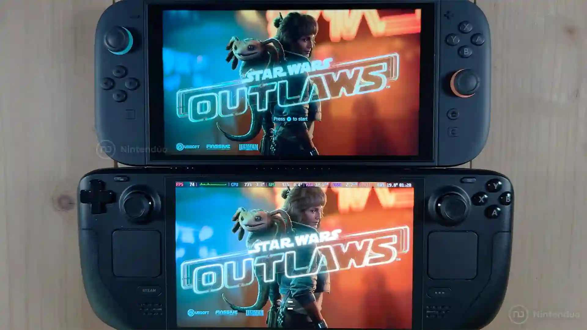 Comparativa Star Wars Outlaws Switch 2 Steam Deck