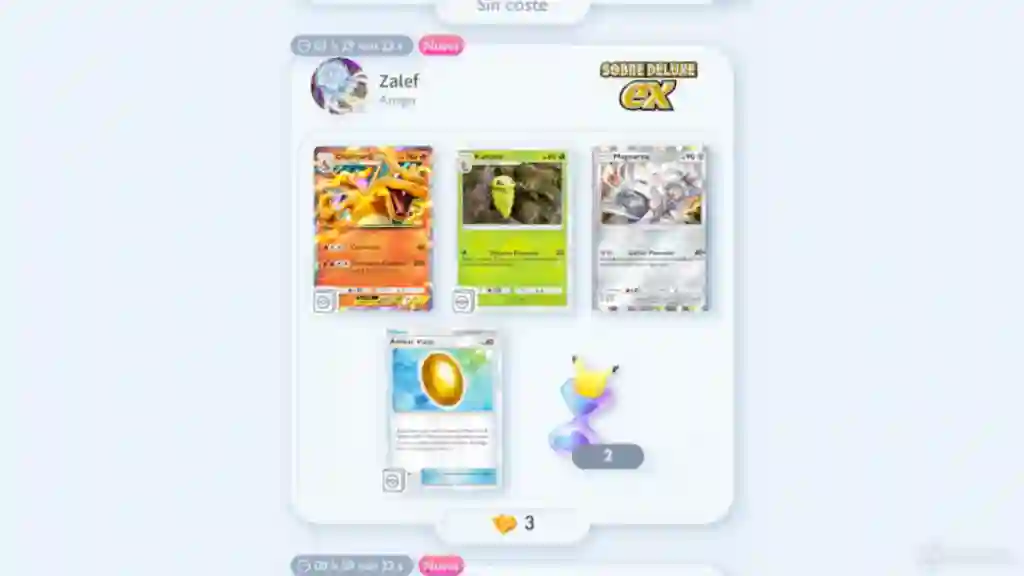 Relojes Arena Sobres Pokemon TCG Pocket