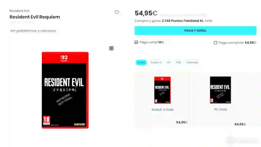 Resident Evil Requiem Switch 2 xtralife