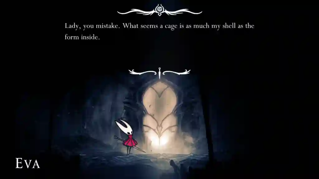 Diálogo secreto Eva Hollow Knight Silksong