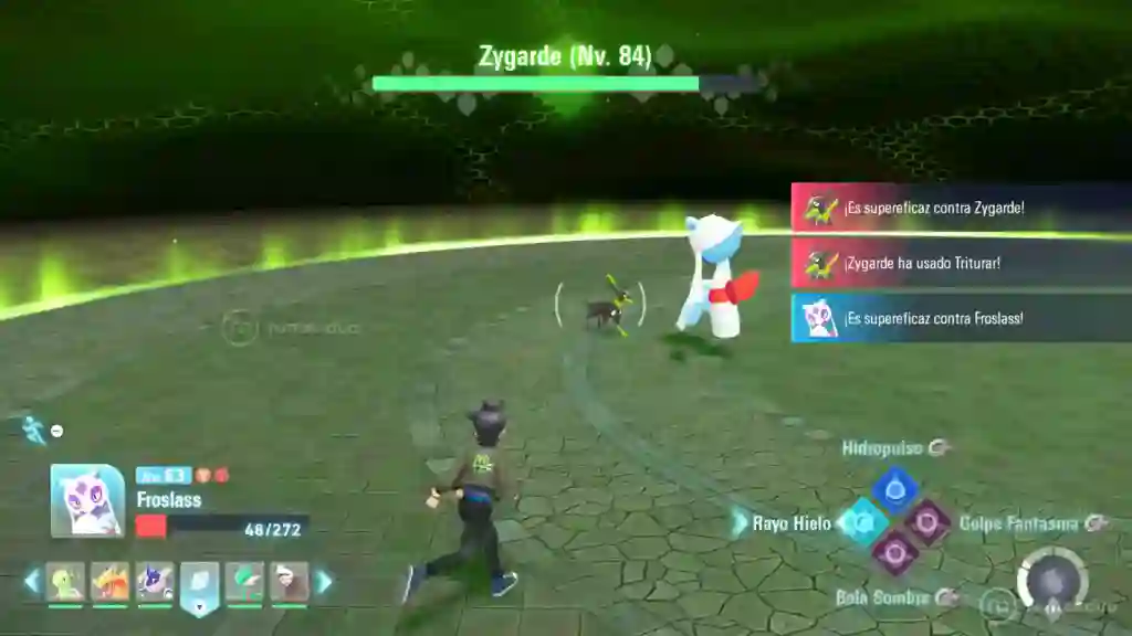 Combate Zygarde 30% en Leyendas Pokemon ZA