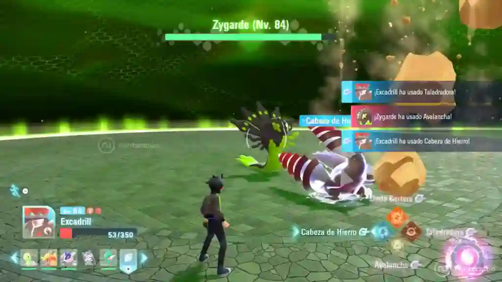 Combate Zygarde 50% en Leyendas Pokemon ZA