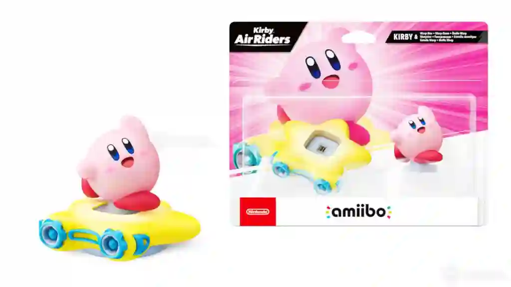 Figura amiibo de Kirby y estrella remolque