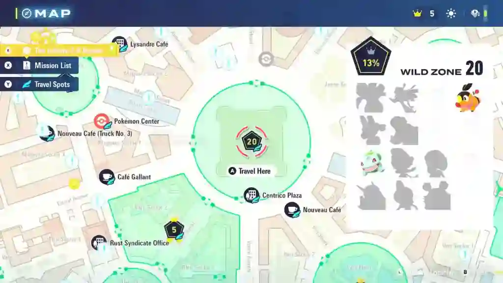 Ubicacion Iniciales Salvajes Leyendas Pokemon ZA Mapa