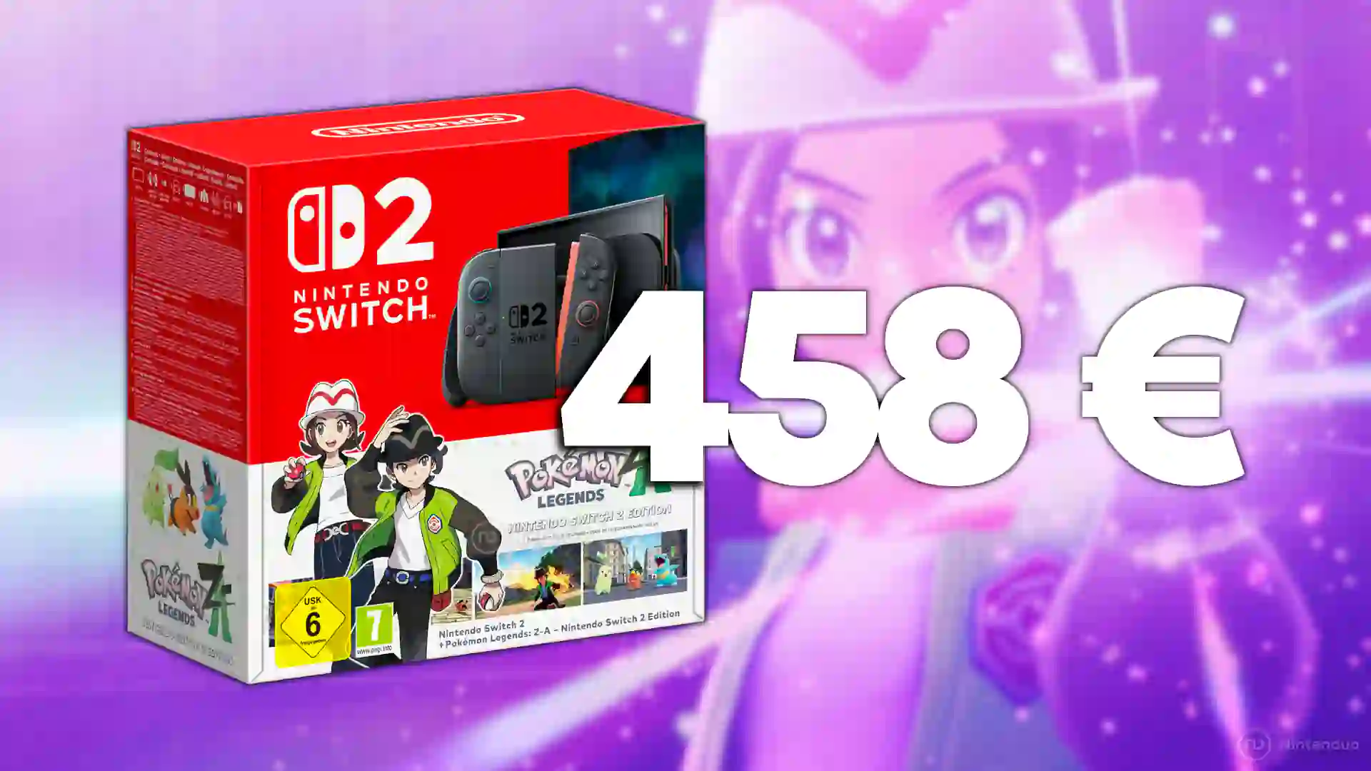 ¡Megaoferta disponible solo hoy! Pack de Nintendo Switch 2 con Leyendas Pokémon ZA por 458 €