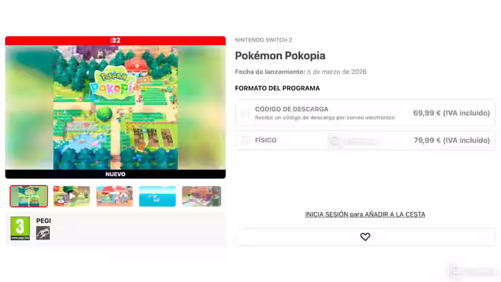Pokemon Pokopia Precios