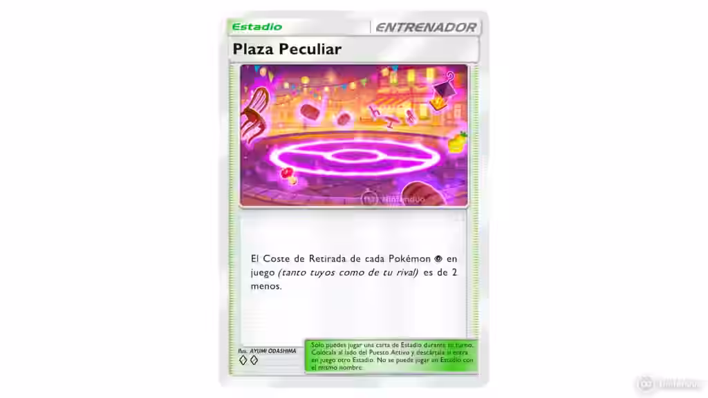 Carta Estadio Plaza Peculiar Pokemon TCG Pocket
