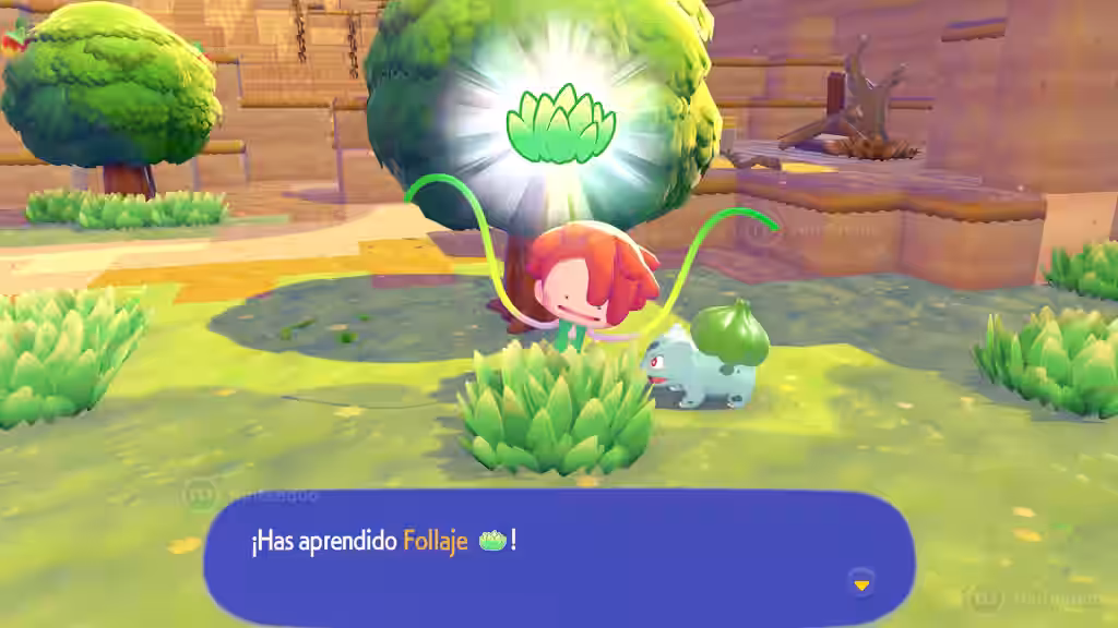 Ditto aprendiendo follaje
